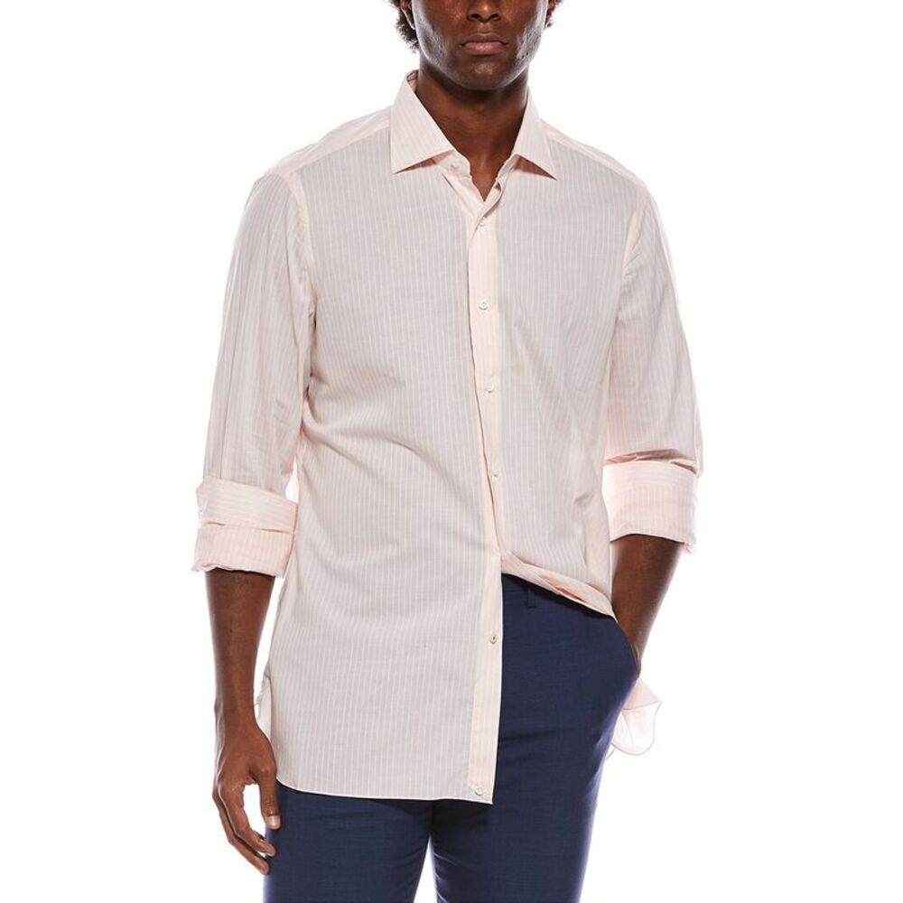 Isaia Mens  Shirt, Pink